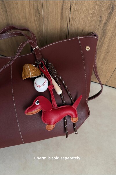 Mupa Shoes Claret Red Women's Shoulder Bag - Double Strap