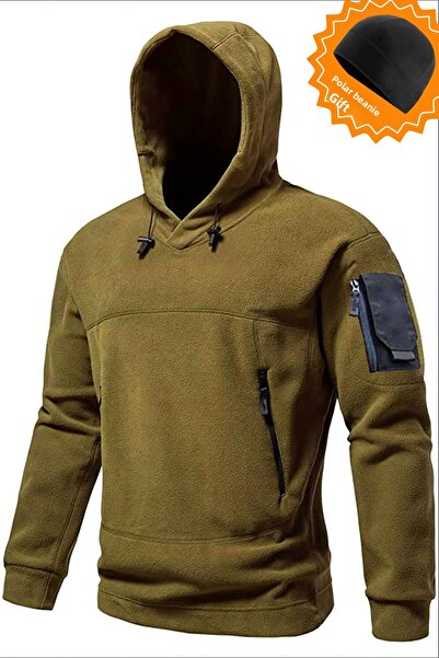 GHASSY CO. Men's Military Sport Warm Outdoor Hooded Fleece Jacket