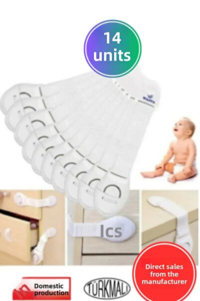 WAPPA 10 قطع خزانة أمان للأطفال والرضع وقفل للدرج - التصاق فائق متعدد الأغراض