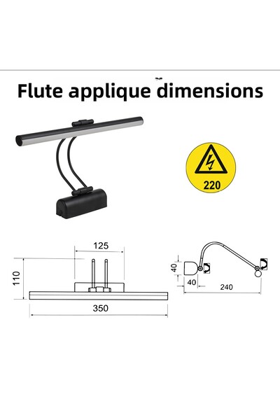 Merwish Electric Flute Led 3200K Day Ismay Amidini Bathroom Table and Wall Lighting