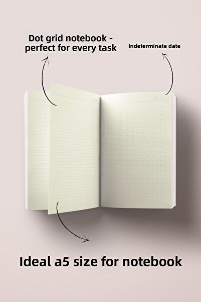 Bi Dünya Haber Ethnic Pattern Series 2 - Black Dot Notebook