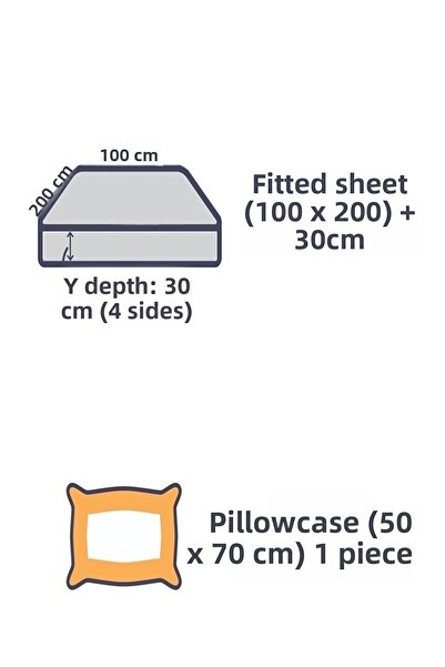 Tekstil Home Colorful Luxury Series Line Cotton Satin Cappicino Personality Bed Sheet Set