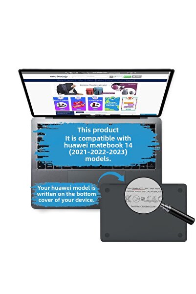 Mcstorey Huawei Matebook 14 2021-2023 Compatible Crystal Shiny Case - No Trace