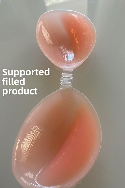 Bernato Nude Color Silicone Padded Ghost Meat Bra - Supported and Adhesive Supported