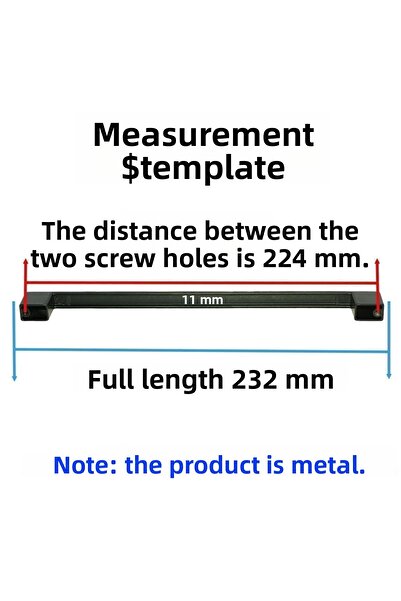 Badem10 Negru Mat Negru Mat Sertar Bucătărie - Mâner Metal - Dulap Dulap - Mânere Mâner 224 MM - 22,4 CM