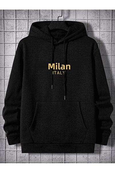 Pink Sky Φούτερ με στάμπα MILANO ITALY Unisex Oversize