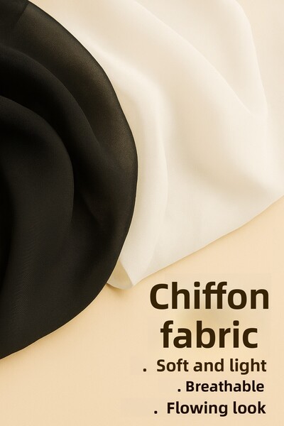 voops Σετ 2 γυναικείες λευκές και μαύρες φούντες τούλι Pareo Beach Shawl 150x50