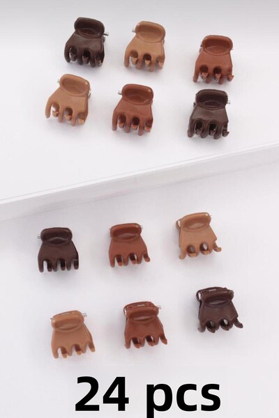 BAHELS Women's Brown 24-Piece Mini Latch Buckle Set