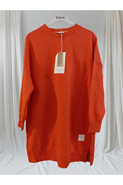 Soul Дамска туника с обло деколте, от двуслоен трикотаж, в червено 30644