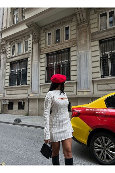 LB Laluna Butik Női dupla kötöttáru szett, Crop pulóver és mini ruha