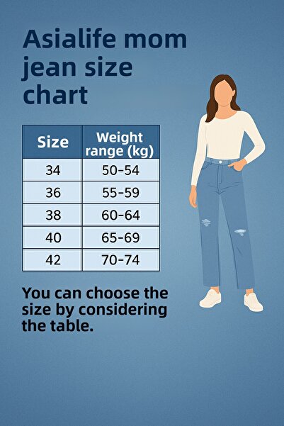 Asia Snow Wash High Waist Lycra Free Mom Jean Boyfrend Jeans