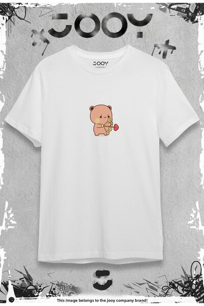 Jooy Company Dear Teddy Bear Printed Couple Combination White Oversize Σετ 2 τεμαχίων