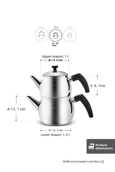 Karaca Ceainic Alim Induction Bottom Midi Size