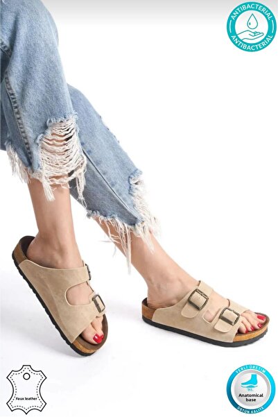 Neon Shoes Angel Unisex Orthopedic Slippers - Double Banded, Buckle, Daily Comfortable Home & Outdoor Slippers