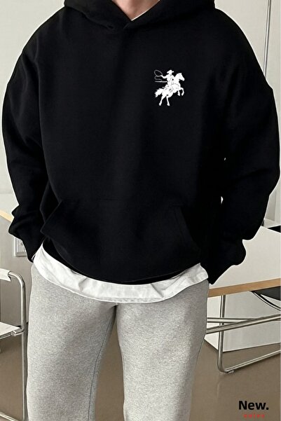 New Shine Running Horse Printed Sweatshirt