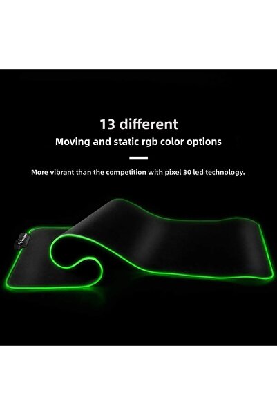 Xrades Mousepad RGB 80x30 Cm 13 moduri de culoare diferite Impermeabil Gamer Gaming Xl Mausepad