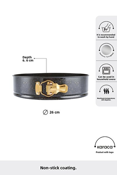 Karaca Formă pentru Tort Prinsă Aur Negru 26 Cm