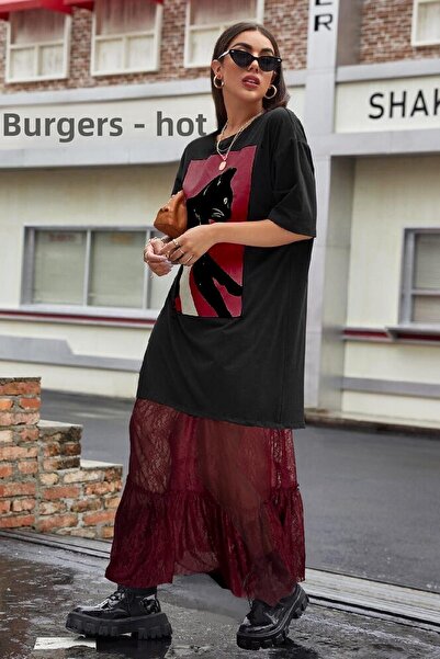 DEEP SECRET Ruffle long lace skirt