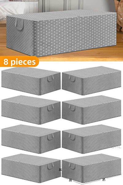 Serstil 8 Τεμάχια - Βάση βάσης με γκρι στίγματα μεγάλου μεγέθους και τύπος καναπέ-κρεβάτι αποθήκευσης 65 x 45 x 22 cm