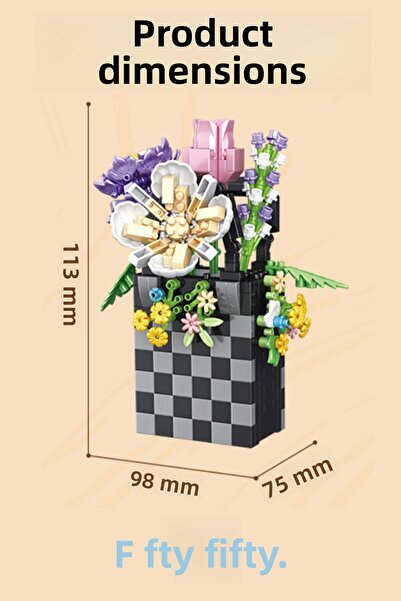 Vagonlife Panlos Boutique Series Black Bag Figure 556 Pieces Toy Building Set -Ffp1073