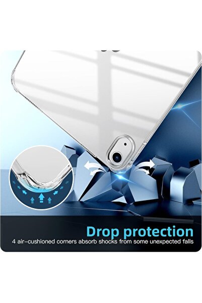 m.tk moveteck iPad 11Th Generation A16 11Inch/10Th Generation 10.9 Tablet Case Anti-Impact Transparent Silicone (Compatible)