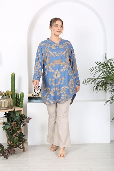 Tunikteks Comfortable Cut Woven Tunic - Viscose Cotton Fabric