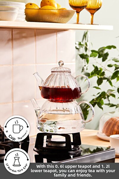 Karaca Mini ceainic din sticlă borosilicată Lori