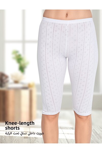 Ladytime Jacquard Cotton Women's Knee-Length Shorts – Comfortable Underwear & Everyday Innerwear - 51