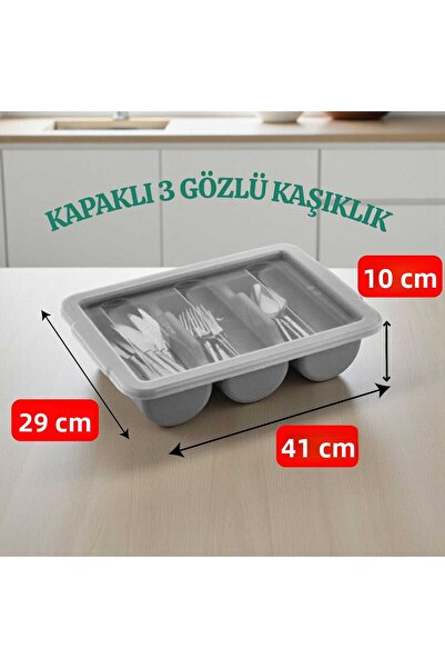 GastroPlast حامل أدوات مائدة احترافي بثلاث فتحات (للمطاعم السريعة والمقاهي وا...