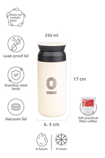 Espressolab ترمس ستانلس ستيل أبيض 350 مل رقم: 33