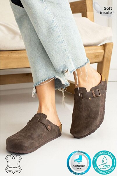 Neon Shoes Παντόφλες Berlin Unisex με σόλα από φελλό, κλειστό μπροστινό μέρος με αγκράφα Sabo Daily Home Out