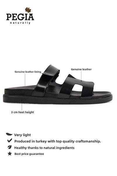 Pegia Men's Banded Patent Leather Slippers 215029