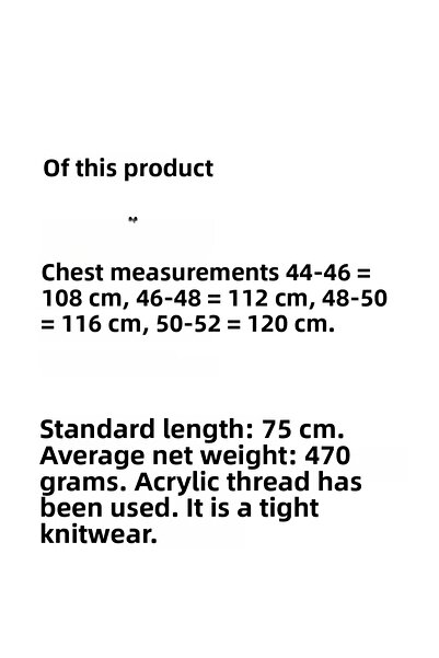 Elvin Knitwear Women's Large Size Mother Thick Non-Pilling Navy Blue Winter Vest