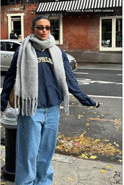 Wearflawless Γυναικείο γκρι κασκόλ, σάλι, σάλι ώμου με μαλακή υφή, εισαγωγής