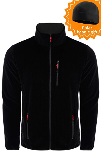 GHASSY CO. Men's Pro Windproof 5-Pocket Outdoor Full Zipper Fleece Jacket