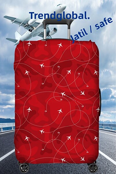 Trendglobal Valisă Valisă Husă de protecție Avion roșu