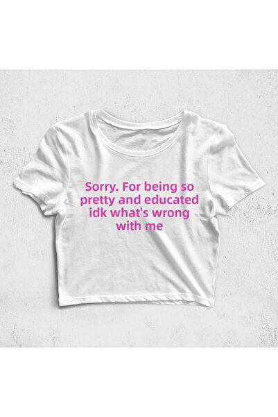 Built By Crazy Îmi pare rău că sunt atât de drăguț și educat tricou Croptop