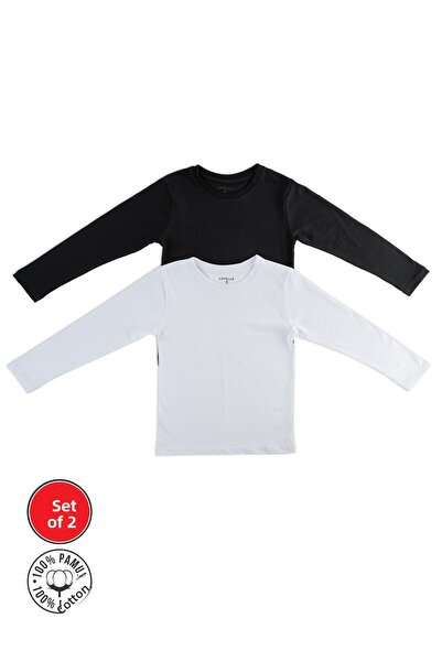 Lovella Unisex Κορίτσια και Αγόρια Πλήρωμα Λαιμόκοψη Μακρυμάνικο Σετ 2 Badi T...