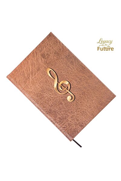 BİDEFTER Piano Note Book (g Major) 100% Handmade, Hand Sewing, 2026 Collection – Artistic Leather – A/5