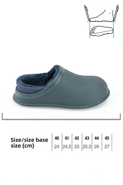 GEZER Мъжки зимни плюшени градински чехли Eva с безшумна подметка