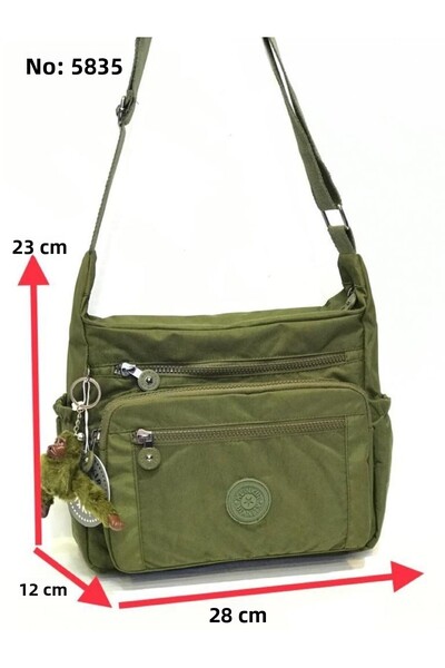 Kılinkır Geantă Messenger cu buzunare multiple, curea încrucișată, țesătură r...