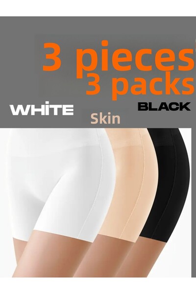 missmaral Women's 3 Pack Black-Skin-White High Waist Mini Leggings Sea Pool and Daily Use 21080