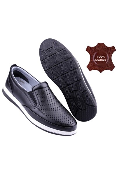 DETECTOR Genuine Leather Orthopedic Perforated Men's Casual Shoes 046