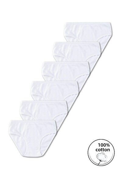 GizaKids 100% Cotton Girls Bikini Model Panties Set of 6