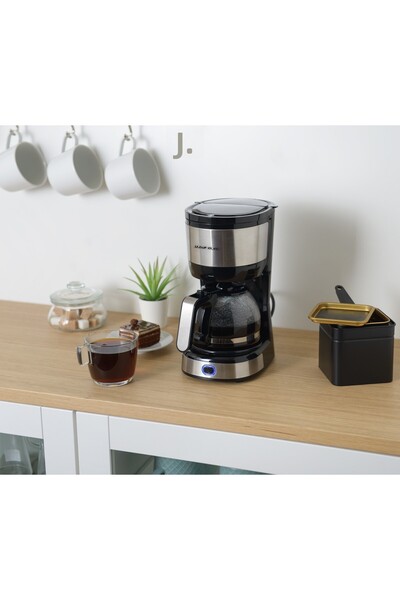 ALSAIF Electric Filtered Coffee Maker E03439 Silver/Black