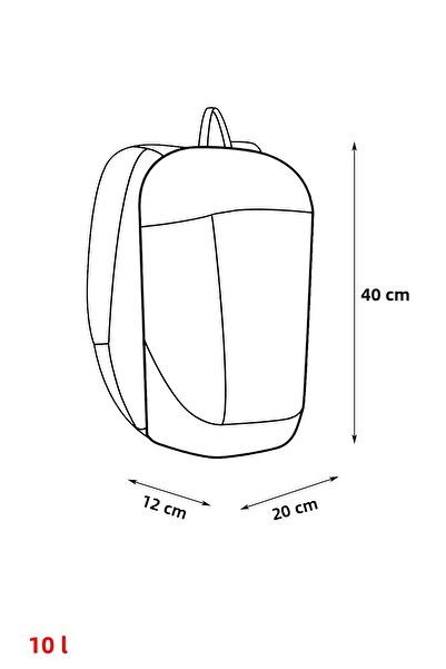 D'VERS Unisex Černý 10L batoh – 2 komory, Outdoorový trénink, Pěší turistika Kempování Cyklistika Sportovní taška