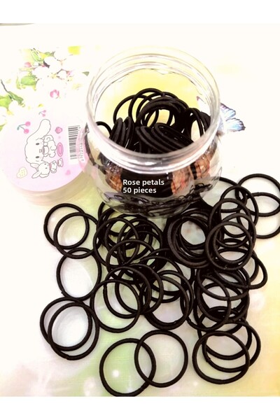 GÜLPEŞE 50 قطعة من الإبزيم المطاطي الأسود في صندوق