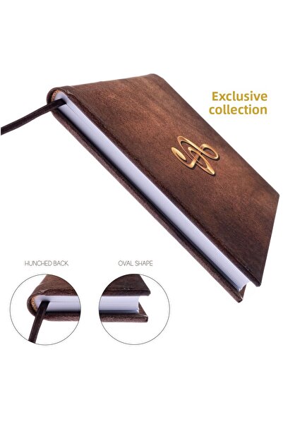 BİDEFTER Music Note Book (Left Hand Key) 100% Handmade, Hand Sewing, 2026 Special Collection – Artistic Leather –A/5