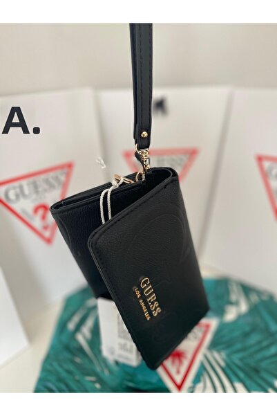 Guess Portofel din piele Knowlton Slg Phone Organ