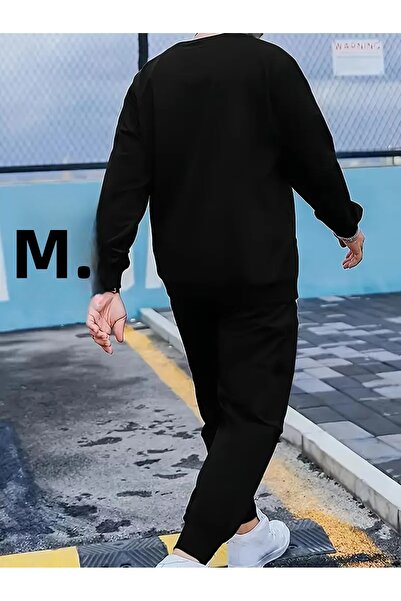 Elfa Tekstil Μαύρο Σετ φούτερ Jogger και φούτερ με κουκούλα